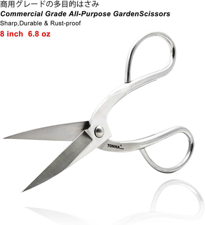TONMA Ashinaga Bonsai Scissors 8 Inches, Made in Japan, TGS-3