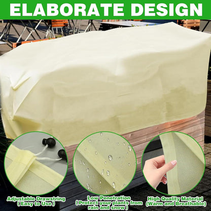 Frost Cloth Plant Freeze Protection, 4-Packfrost Blankets for Outdoor Plants,31.4 × 39.3 Inchesplant Frost Protection Covers.