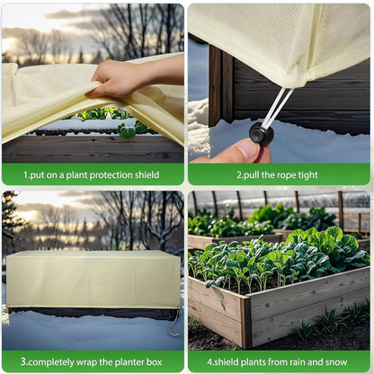 Frost Cloth Plant Freeze Protection, 4-Packfrost Blankets for Outdoor Plants,31.4 × 39.3 Inchesplant Frost Protection Covers.