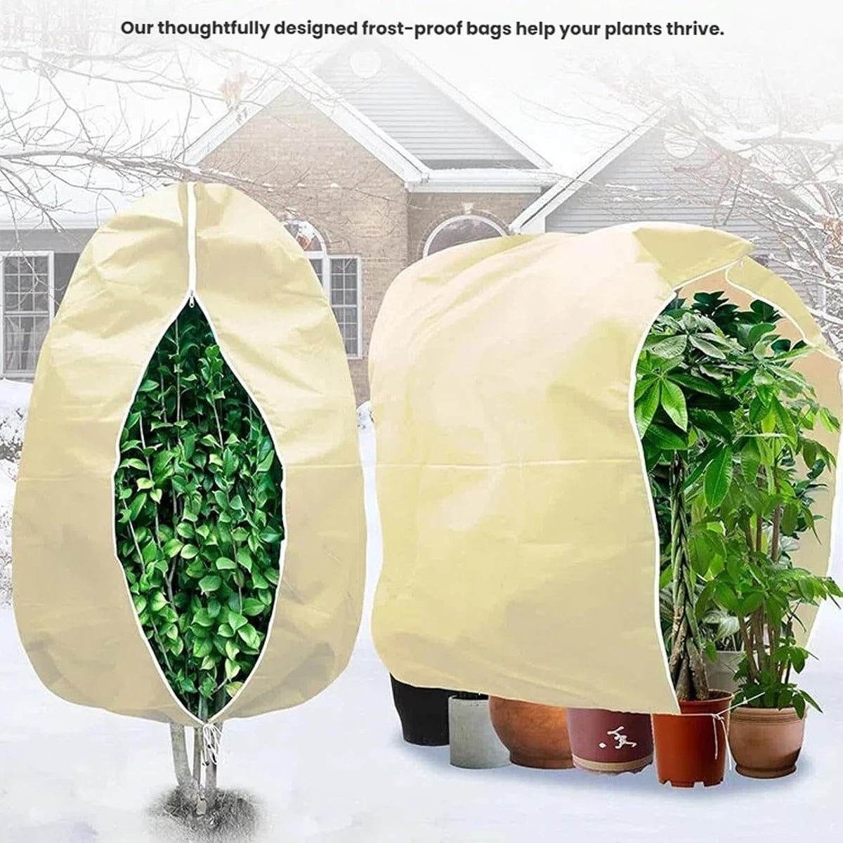 Frost Cloth Plant Freeze Protection, 4-Packfrost Blankets for Outdoor Plants,31.4 × 39.3 Inchesplant Frost Protection Covers.