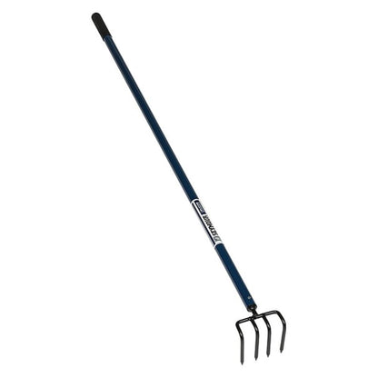 Prong Cultivator (Various Size and Style), 60" Powder-Coated Aluminum handle with Cushion Grip, S500 Industrial Series- Welded 4-Prong