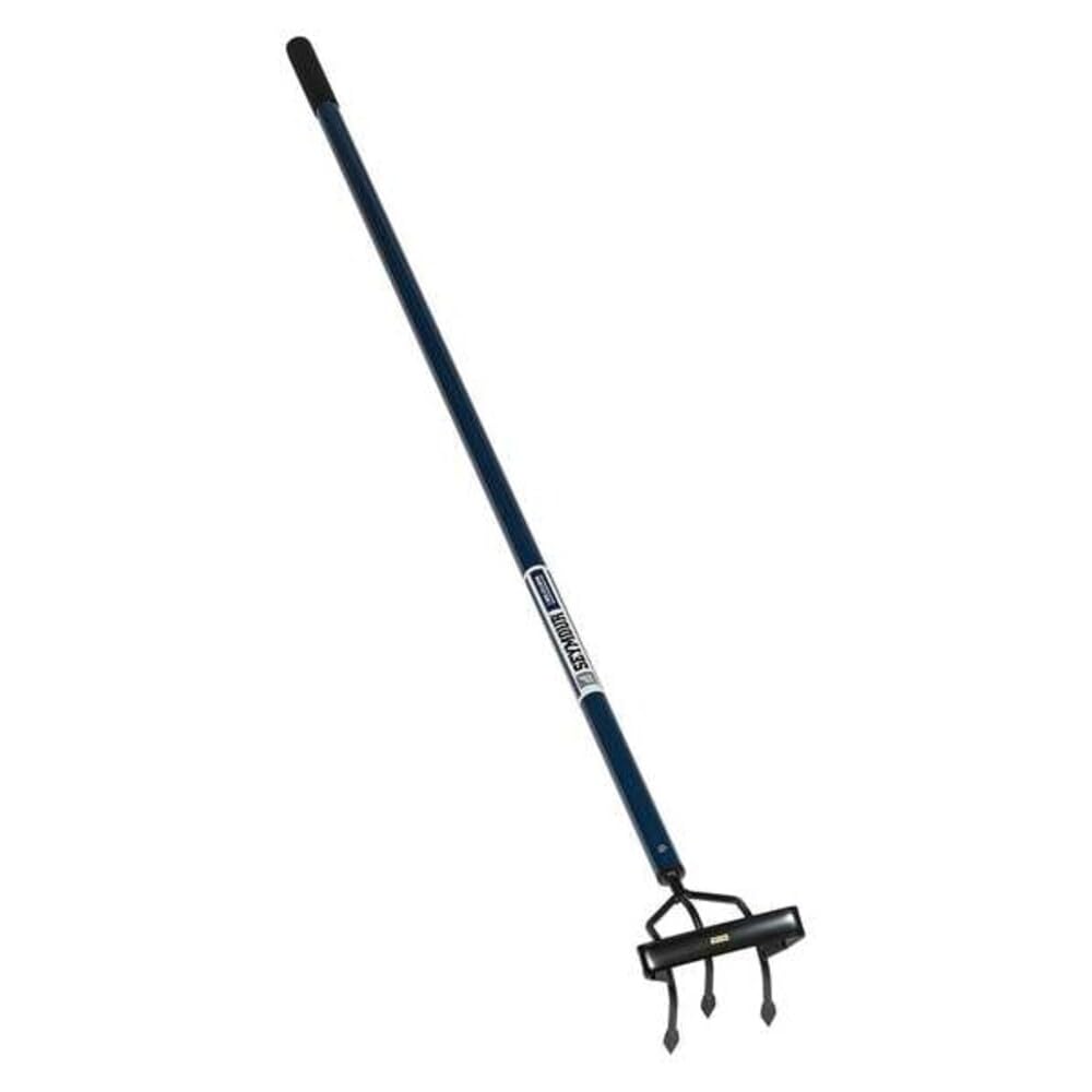 Prong Cultivator (Various Size and Style), 60" Powder-Coated Aluminum handle with Cushion Grip, S500 Industrial Series- Welded 4-Prong