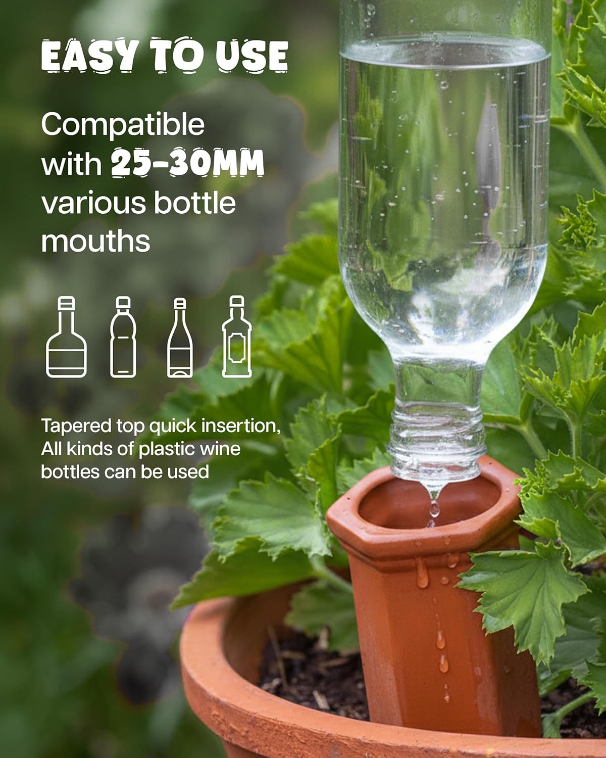 Iridescent Self Watering Globes, Glass Rainbow Plant Watering Globes, Self Watering Planter Insert, Automatic Plant Waterer Indoor (Medium-2 Pcs Iridescent, Medium)