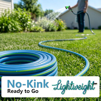 Short Garden Hose 5/8” 5FT: Burst-Resistant Water Hose with Sturdy Brass Fittings - Lead-Free Hose for Car Washing Pet Bathing - Lightweight for Outside Campers RV, Car Wash, Watering, Green