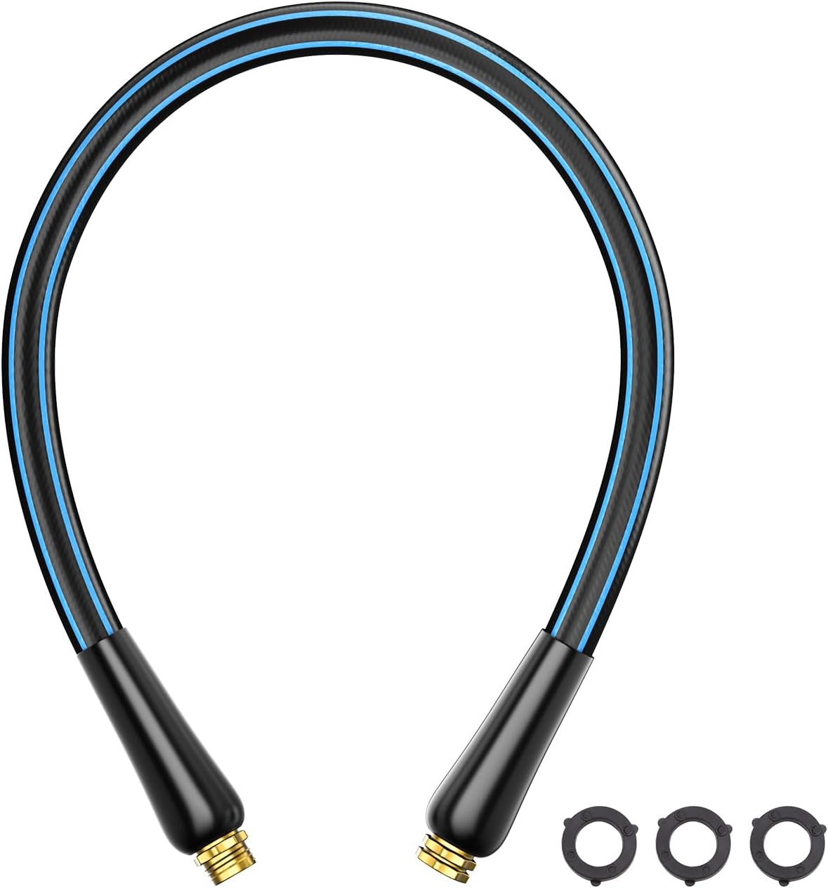 Short Garden Hose 5/8” 5FT: Burst-Resistant Water Hose with Sturdy Brass Fittings - Lead-Free Hose for Car Washing Pet Bathing - Lightweight for Outside Campers RV, Car Wash, Watering, Green