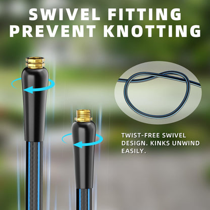Short Garden Hose 5/8” 5FT: Burst-Resistant Water Hose with Sturdy Brass Fittings - Lead-Free Hose for Car Washing Pet Bathing - Lightweight for Outside Campers RV, Car Wash, Watering, Green