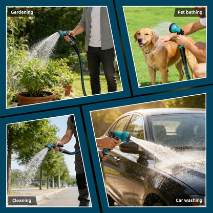 Short Garden Hose 5/8” 5FT: Burst-Resistant Water Hose with Sturdy Brass Fittings - Lead-Free Hose for Car Washing Pet Bathing - Lightweight for Outside Campers RV, Car Wash, Watering, Green