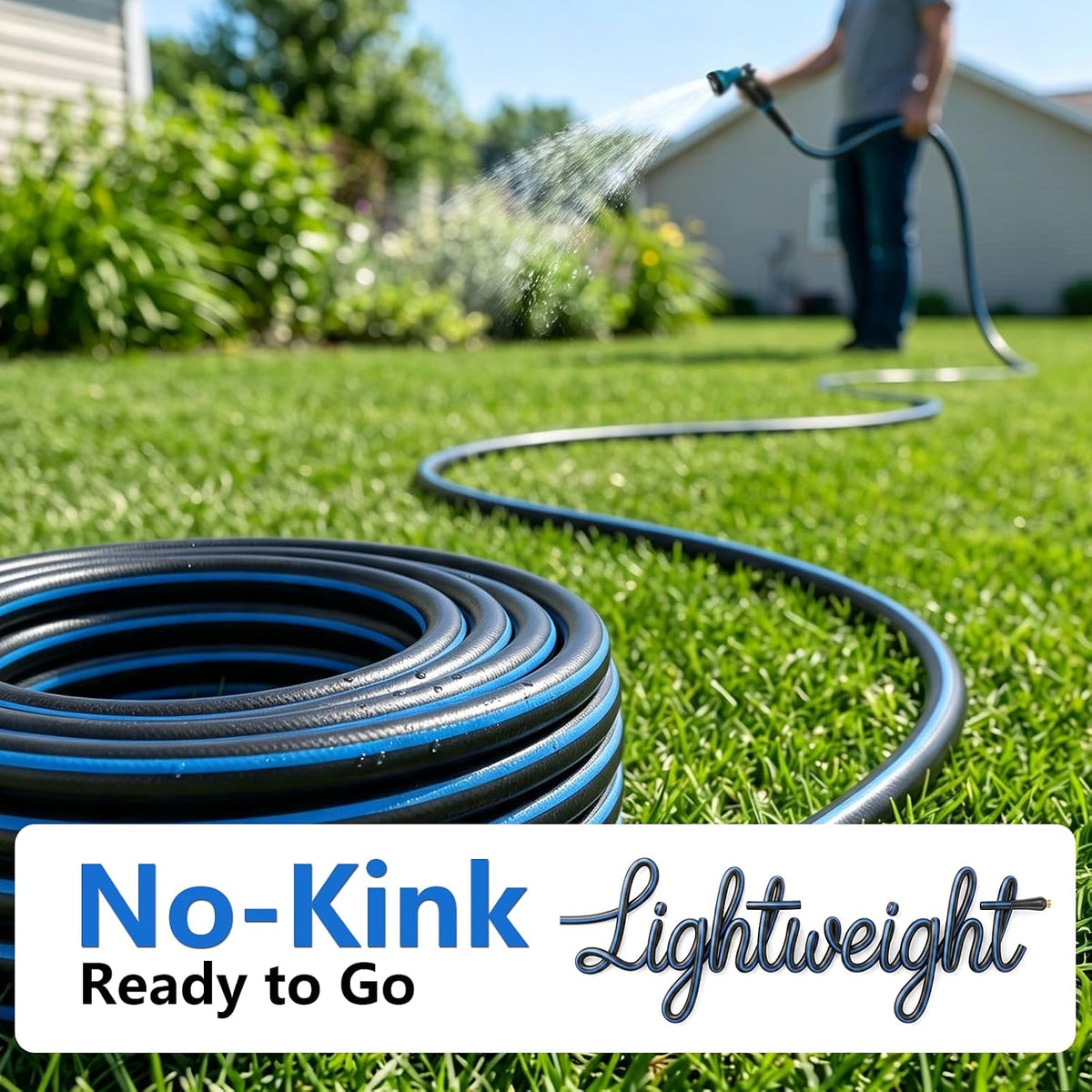 Short Garden Hose 5/8” 5FT: Burst-Resistant Water Hose with Sturdy Brass Fittings - Lead-Free Hose for Car Washing Pet Bathing - Lightweight for Outside Campers RV, Car Wash, Watering, Green