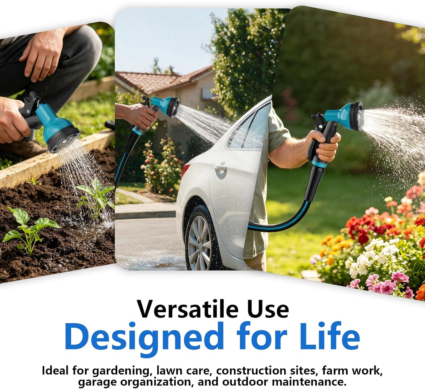 Short Garden Hose 5/8” 5FT: Burst-Resistant Water Hose with Sturdy Brass Fittings - Lead-Free Hose for Car Washing Pet Bathing - Lightweight for Outside Campers RV, Car Wash, Watering, Green