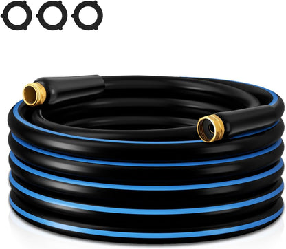 Short Garden Hose 5/8” 5FT: Burst-Resistant Water Hose with Sturdy Brass Fittings - Lead-Free Hose for Car Washing Pet Bathing - Lightweight for Outside Campers RV, Car Wash, Watering, Green
