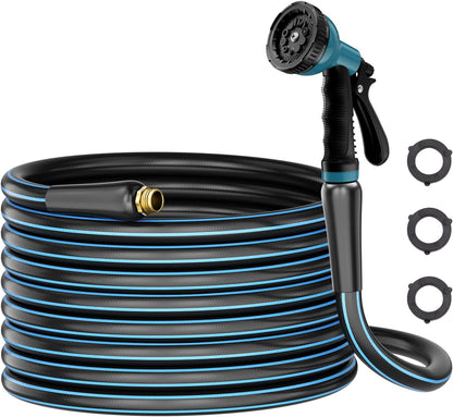 Short Garden Hose 5/8” 5FT: Burst-Resistant Water Hose with Sturdy Brass Fittings - Lead-Free Hose for Car Washing Pet Bathing - Lightweight for Outside Campers RV, Car Wash, Watering, Green