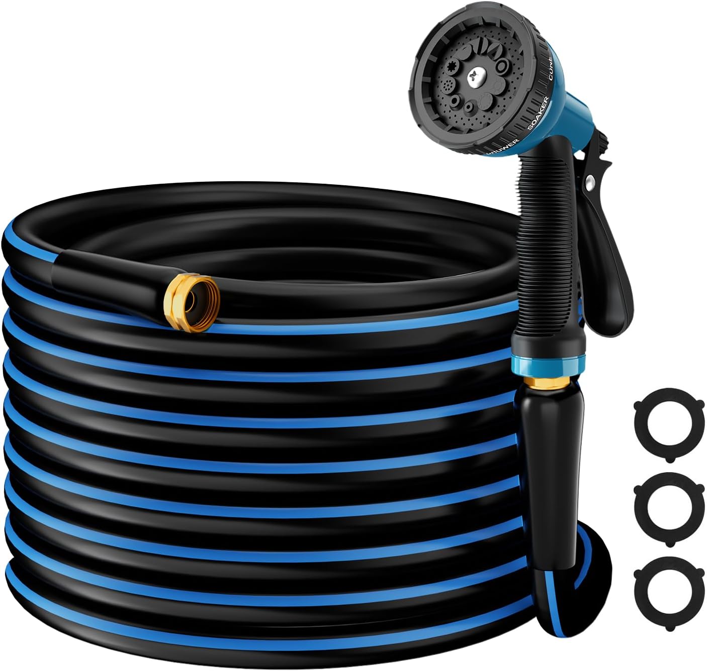 Short Garden Hose 5/8” 5FT: Burst-Resistant Water Hose with Sturdy Brass Fittings - Lead-Free Hose for Car Washing Pet Bathing - Lightweight for Outside Campers RV, Car Wash, Watering, Green