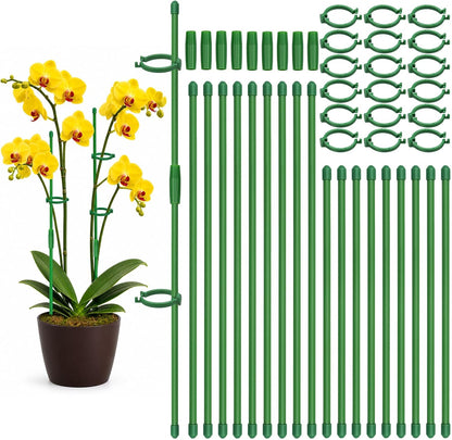 20 Pcs Plant Support Stakes, Indoor Plant Stakes Adjustable Length