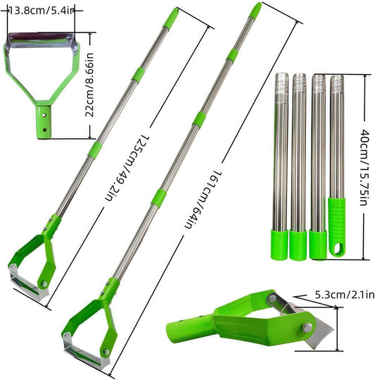 Estink Stirrup Hoe, Weeding Hoe, Carbon Steel Mini Gardening Tool, Efficient Loop for Weeding and Soil Cultivation in Gardens and Lawns (Green)