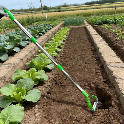 Estink Stirrup Hoe, Weeding Hoe, Carbon Steel Mini Gardening Tool, Efficient Loop for Weeding and Soil Cultivation in Gardens and Lawns (Green)