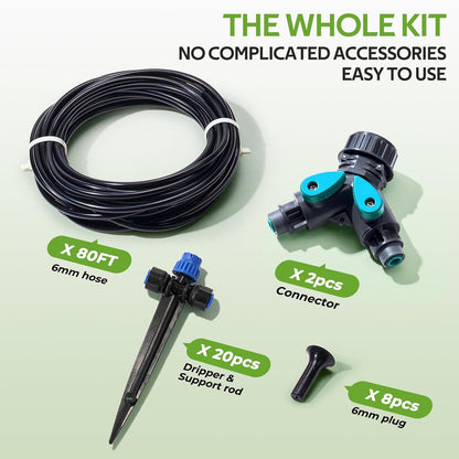 80ft Push-to-Connect Drip Irrigation Kit