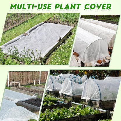 4 Pack Floating Row Cover Frost Blanket for Plants,7 x 25 ft,White
