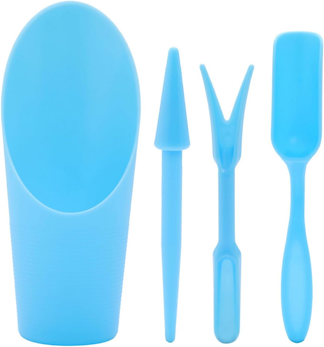 Soil Scoop for Indoor Plants - Plastic Mini Garden Plant Care Shovel Hand Tools Transplanting Succulent Cultivation Digging Scoops Kits, Blue