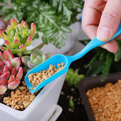 Soil Scoop for Indoor Plants - Plastic Mini Garden Plant Care Shovel Hand Tools Transplanting Succulent Cultivation Digging Scoops Kits, Blue