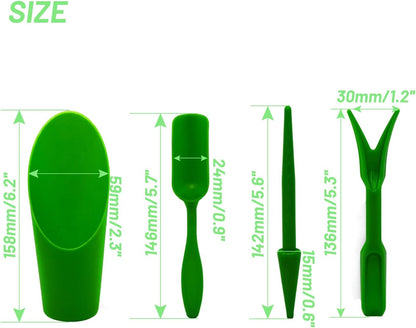 Soil Scoop for Indoor Plants - Plastic Mini Garden Plant Care Shovel Hand Tools Transplanting Succulent Cultivation Digging Scoops Kits, Blue