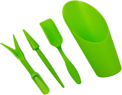 Soil Scoop for Indoor Plants - Plastic Mini Garden Plant Care Shovel Hand Tools Transplanting Succulent Cultivation Digging Scoops Kits, Blue