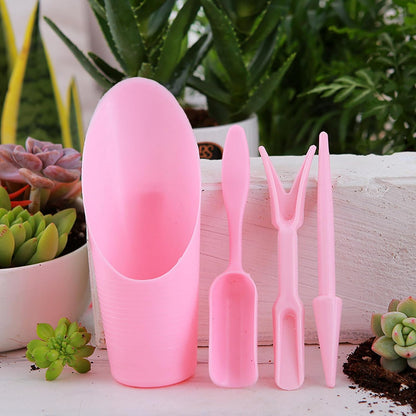 Soil Scoop for Indoor Plants - Plastic Mini Garden Plant Care Shovel Hand Tools Transplanting Succulent Cultivation Digging Scoops Kits, Blue
