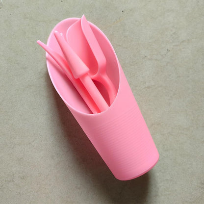 Soil Scoop for Indoor Plants - Plastic Mini Garden Plant Care Shovel Hand Tools Transplanting Succulent Cultivation Digging Scoops Kits, Blue