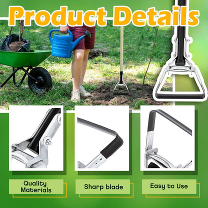 2 Pcs Garden Hula Hoes Stirrup for Weeding 5.7 x 3.9 Inches Replacement Heads Scuffle Loop Tools Scuffle Hoe Garden Tool with Blade for Lawn Yard Weeding Vegetable Garden