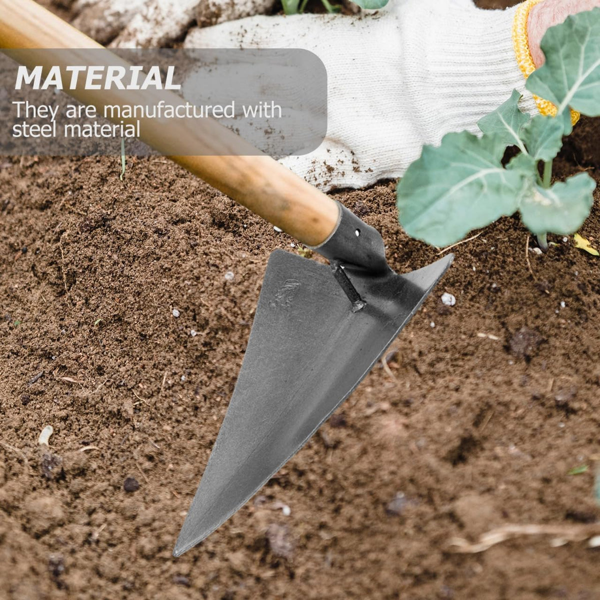 Triangle Hoe Garden Tool Gardening Hoe Head Replacement for Weeding Digging and Trenching 10.62 X 7.87 X 3.14 in Handheld Farm Tool 1