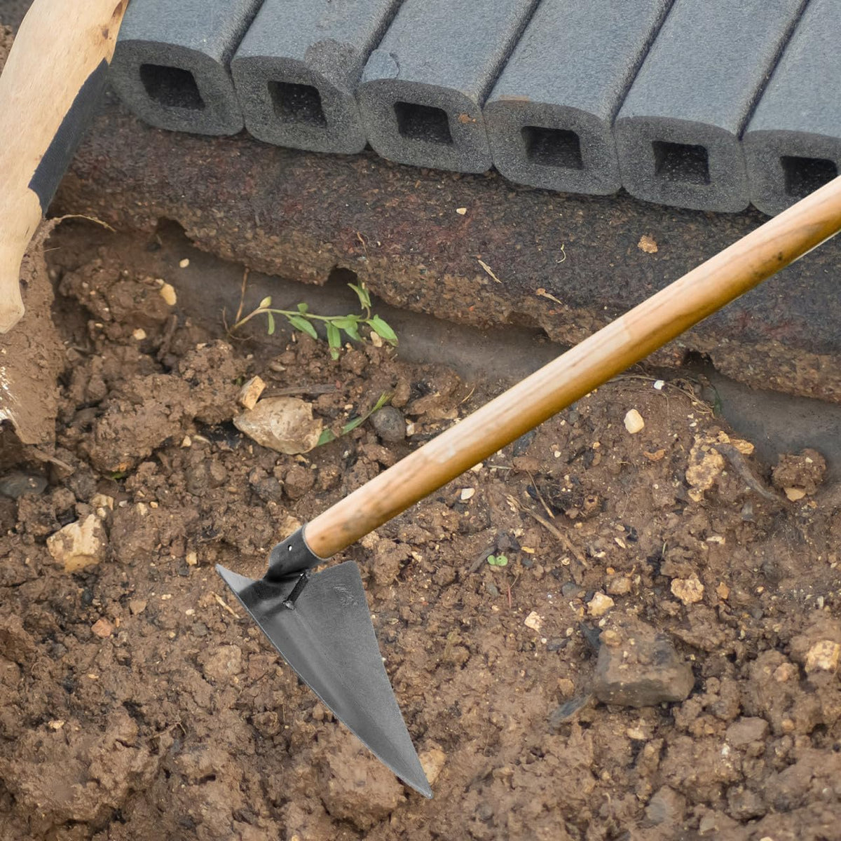 Triangle Hoe Garden Tool Gardening Hoe Head Replacement for Weeding Digging and Trenching 10.62 X 7.87 X 3.14 in Handheld Farm Tool 1