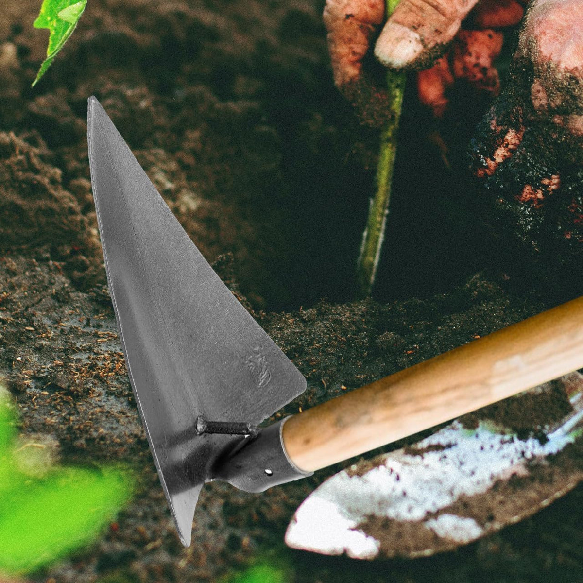 Triangle Hoe Garden Tool Gardening Hoe Head Replacement for Weeding Digging and Trenching 10.62 X 7.87 X 3.14 in Handheld Farm Tool 1