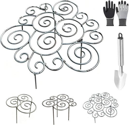 Peonies Cages and Supports, Plant Supports for Outdoor Plants, Metal Plant Support Ring for Garden, Flower Hoop for Upright and Protection, for Lawn Patio Garden (Large)
