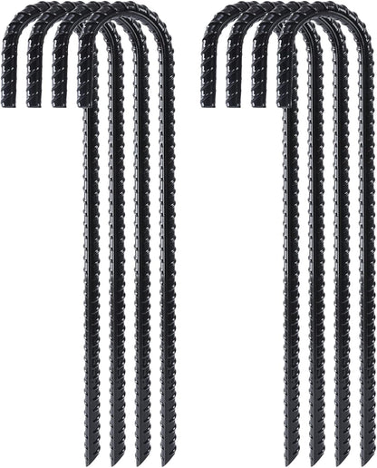 12 Inch Rebar Stakes 16 Pack, Heavy Duty J Hook Ground Stakes