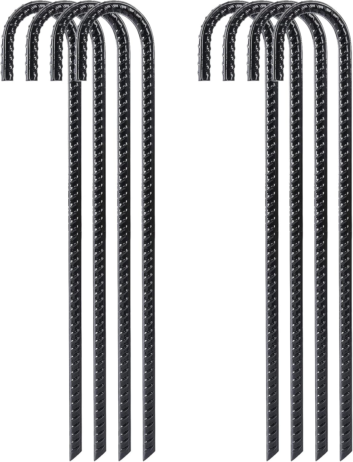 12 Inch Rebar Stakes 16 Pack, Heavy Duty J Hook Ground Stakes