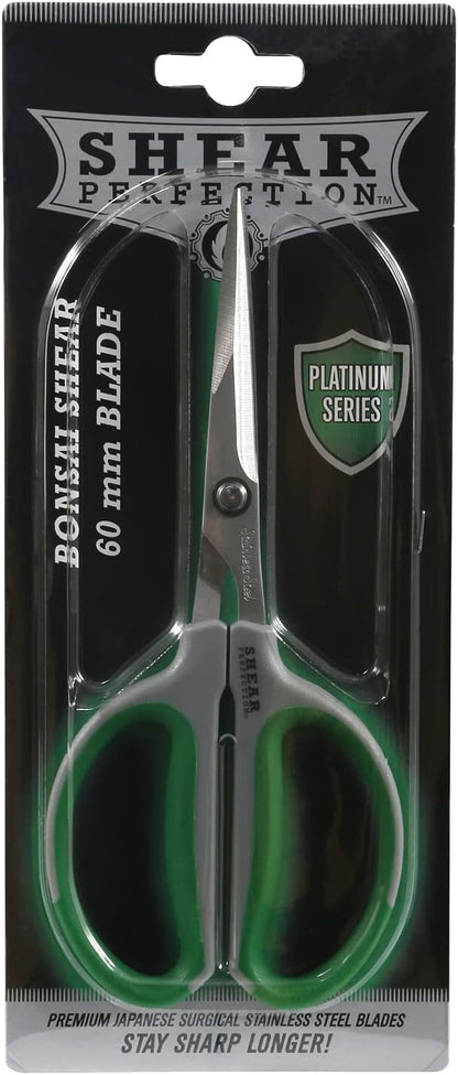 Stainless Steel Bonsai Scissors, 2.4" Straight Blades - Platinum Series