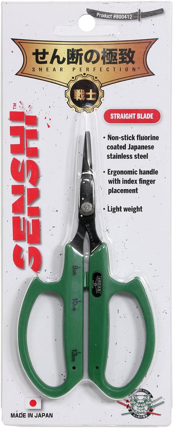 Stainless Steel Bonsai Scissors, 2.4" Straight Blades - Platinum Series
