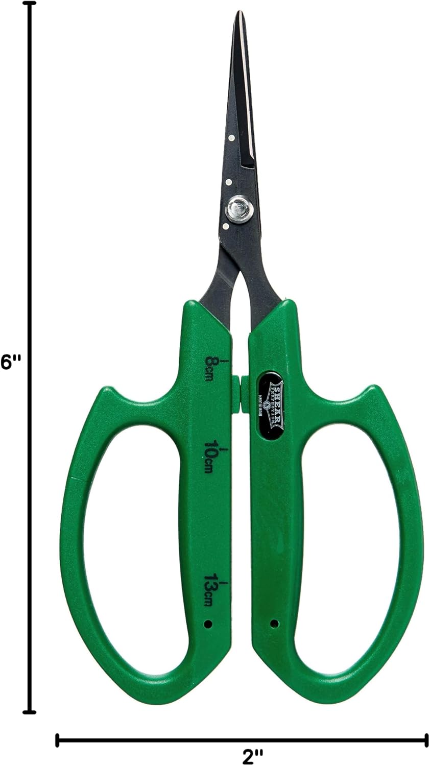 Stainless Steel Bonsai Scissors, 2.4" Straight Blades - Platinum Series