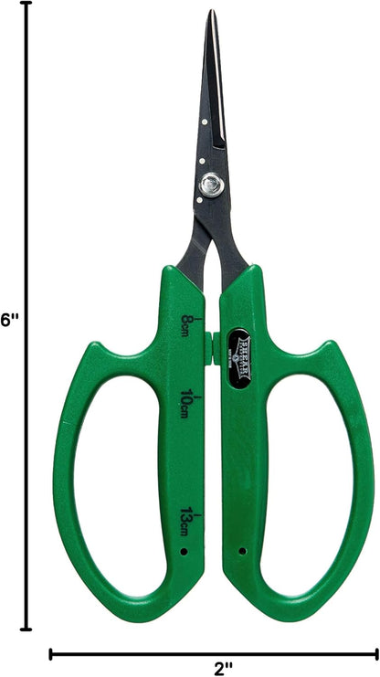 Stainless Steel Bonsai Scissors, 2.4" Straight Blades - Platinum Series