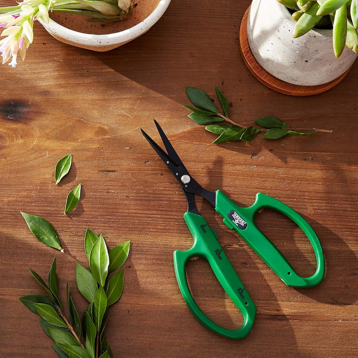 Stainless Steel Bonsai Scissors, 2.4" Straight Blades - Platinum Series