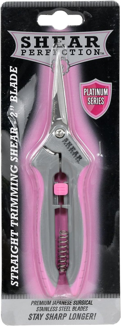Stainless Steel Bonsai Scissors, 2.4" Straight Blades - Platinum Series