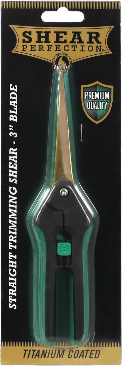 Stainless Steel Bonsai Scissors, 2.4" Straight Blades - Platinum Series