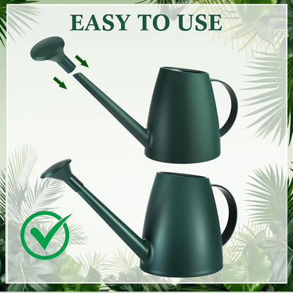6 Pcs Indoor Watering Can Set 1/2 Gallon Can 6.8 oz Spray Bottle 17 oz Squeeze Bottle Plant Watering Globes Soil Moisture Meter Small Spraying Set for Indoor Outdoor Plants(Mint Green)