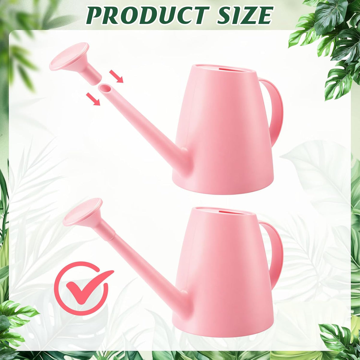 6 Pcs Indoor Watering Can Set 1/2 Gallon Can 6.8 oz Spray Bottle 17 oz Squeeze Bottle Plant Watering Globes Soil Moisture Meter Small Spraying Set for Indoor Outdoor Plants(Mint Green)