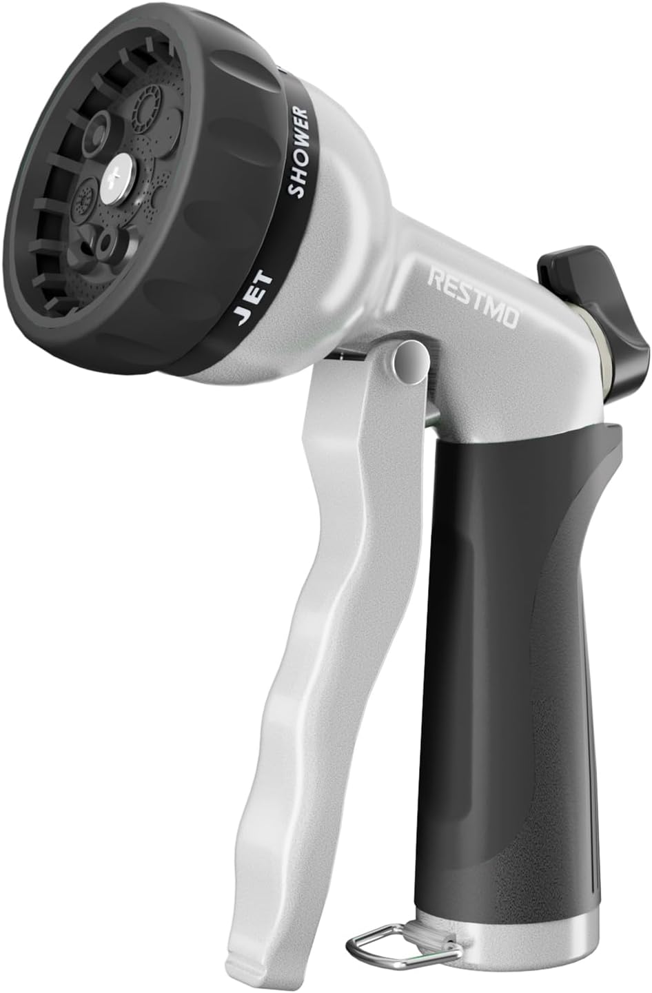 Garden Hose Nozzle, Heavy Duty Metal Water Hose Nozzle with 7 Adjustable Spray Patterns, High Pressure Hand Sprayer with Flow Control for Watering Plants & Lawns, Washing Cars & Pets