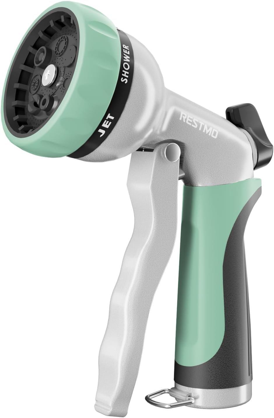 Garden Hose Nozzle, Heavy Duty Metal Water Hose Nozzle with 7 Adjustable Spray Patterns, High Pressure Hand Sprayer with Flow Control for Watering Plants & Lawns, Washing Cars & Pets