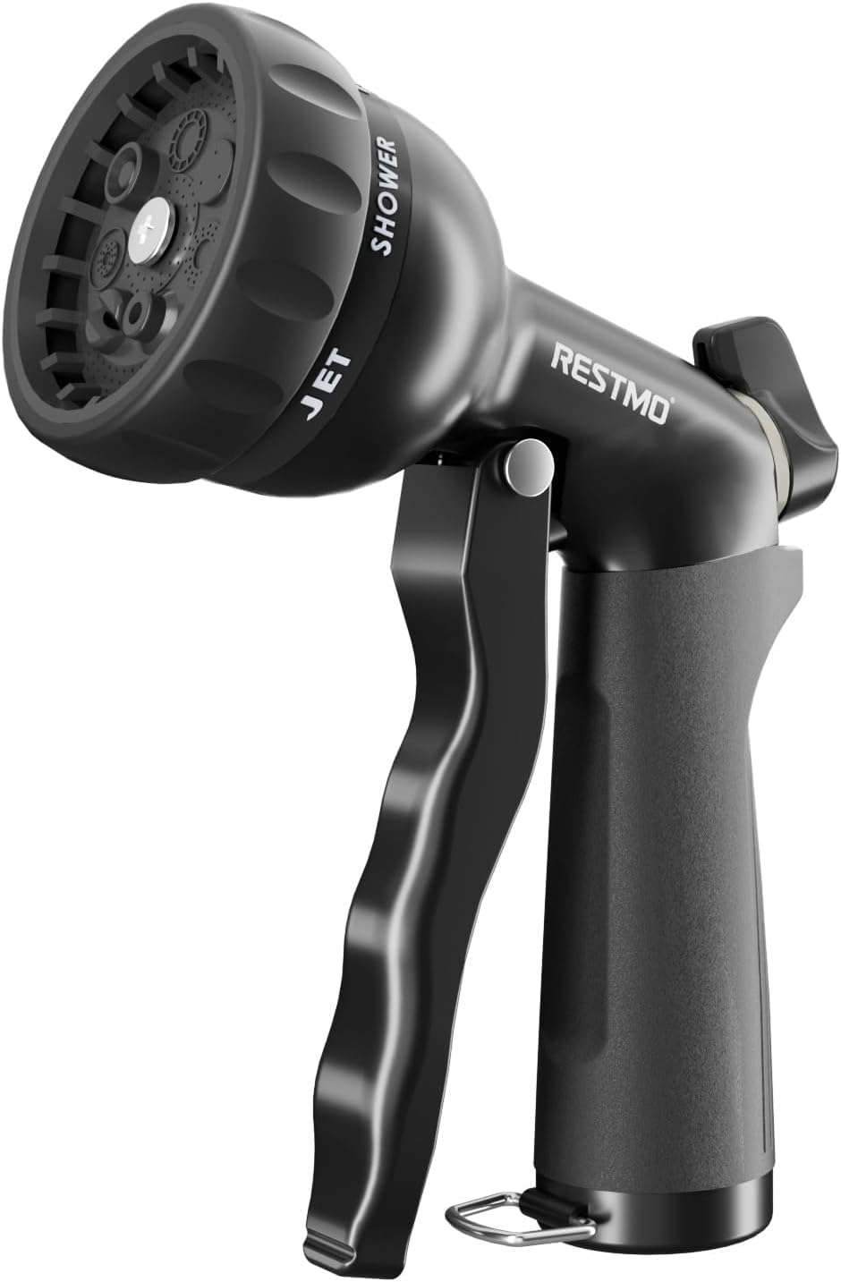 Garden Hose Nozzle, Heavy Duty Metal Water Hose Nozzle with 7 Adjustable Spray Patterns, High Pressure Hand Sprayer with Flow Control for Watering Plants & Lawns, Washing Cars & Pets