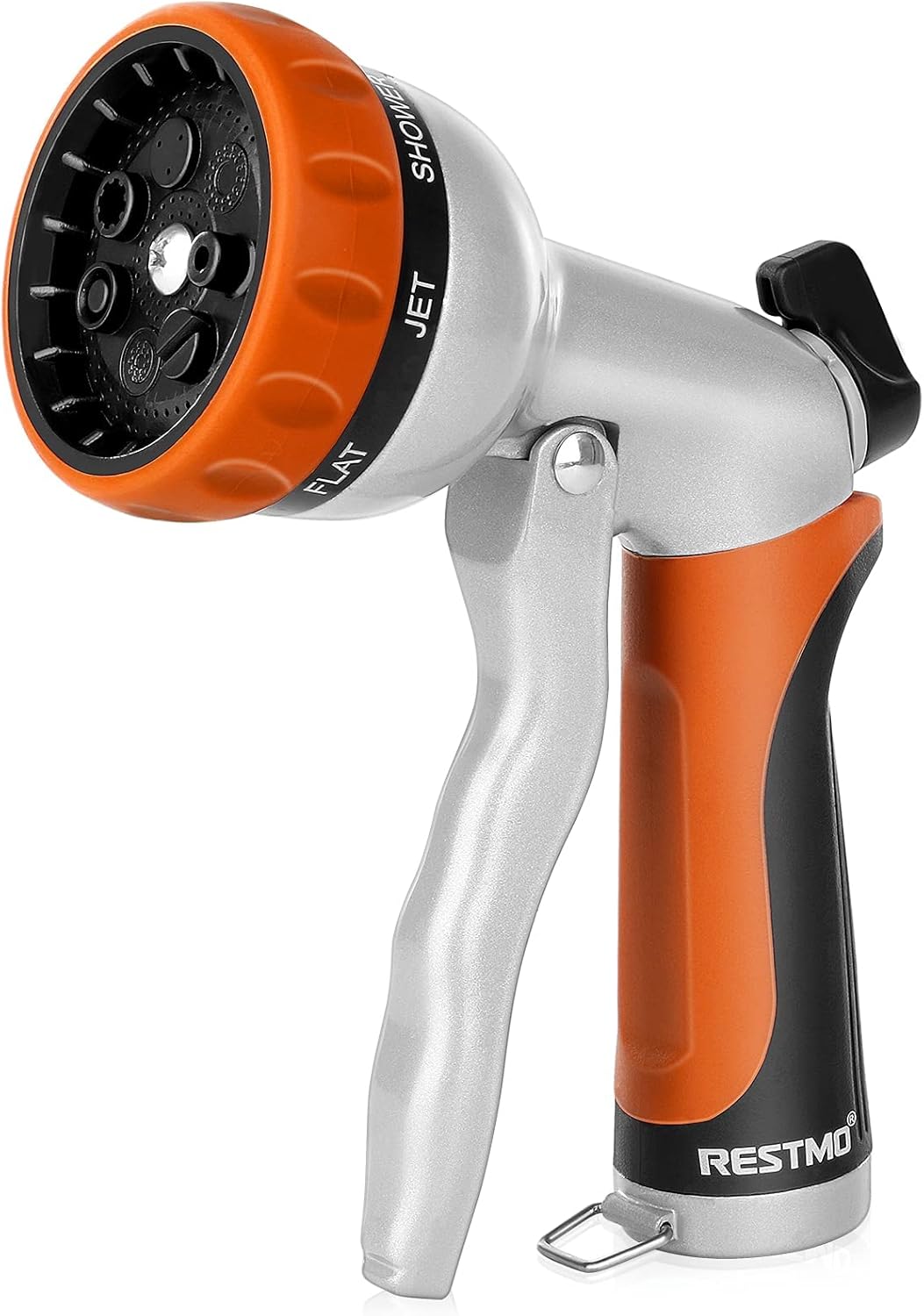 Garden Hose Nozzle, Heavy Duty Metal Water Hose Nozzle with 7 Adjustable Spray Patterns, High Pressure Hand Sprayer with Flow Control for Watering Plants & Lawns, Washing Cars & Pets