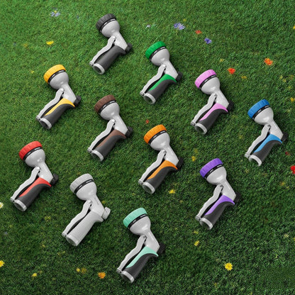 Garden Hose Nozzle, Heavy Duty Metal Water Hose Nozzle with 7 Adjustable Spray Patterns, High Pressure Hand Sprayer with Flow Control for Watering Plants & Lawns, Washing Cars & Pets