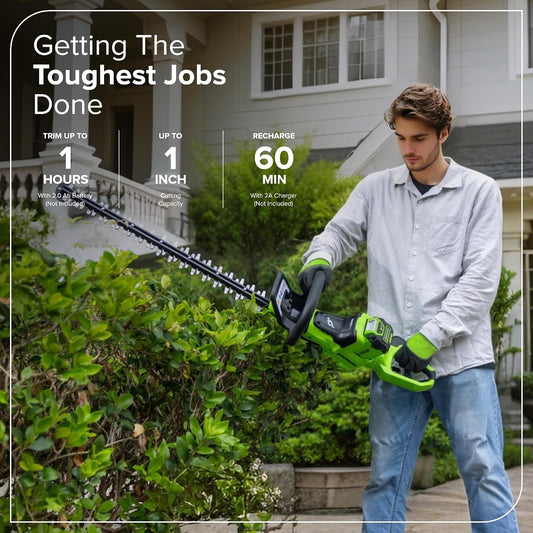 40V 26 in Cordless Hedge Trimmer, Tool Only