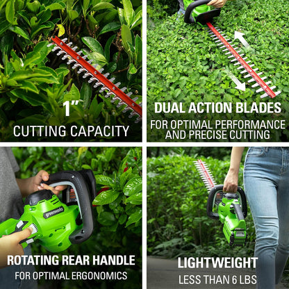 40V 26 in Cordless Hedge Trimmer, Tool Only